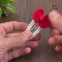 Crochet Bow Hair Clip Pattern, Scalloped Edge Bow Applique PDF, DIY Snap Clip Cover, Cute Decorative Hairpin, Handmade Accessory