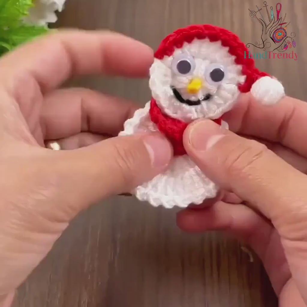 Cute Snowman Crochet Pattern, Cute Amigurumi Snowman Tutorial for DIY Holiday Gift, Festive Winter Decor & Kids Room Decoration