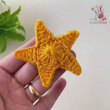 Crochet Star Applique PDF Pattern, DIY Decorative Star Ornament, Handmade Festive Star Design, Easy Crochet Pattern for Beginners