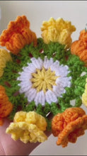 Tulip Coaster Crochet Pattern – Colorful Flower Doily PDF - Spring Floral Table Decor