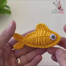 Crochet Fish Keychain Pattern, Amigurumi Fish Keyring PDF, DIY Small Animal Plush, Handmade Ocean Animal Toy, Cute Crochet Gift