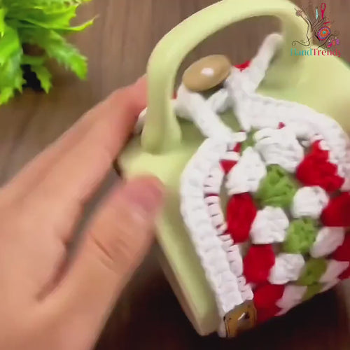 Christmas Crochet Mug Cozy Pattern PDF, Festive Red Green White Cup Cozy Pattern, Handmade Holiday Mug Cover, Crochet Cup Sleeve Tutorial