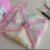 Pastel Flower Crochet Envelope Bag PDF Pattern – DIY Soft Texture Crossbody Pouch Tutorial – Colorful Yarn Purse Design