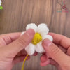 Super Cute Puffy Crochet Flower  - Cute Decorative Embellishment for Sweater and Cardigan Decor - Colorful Crochet Daisy Applique