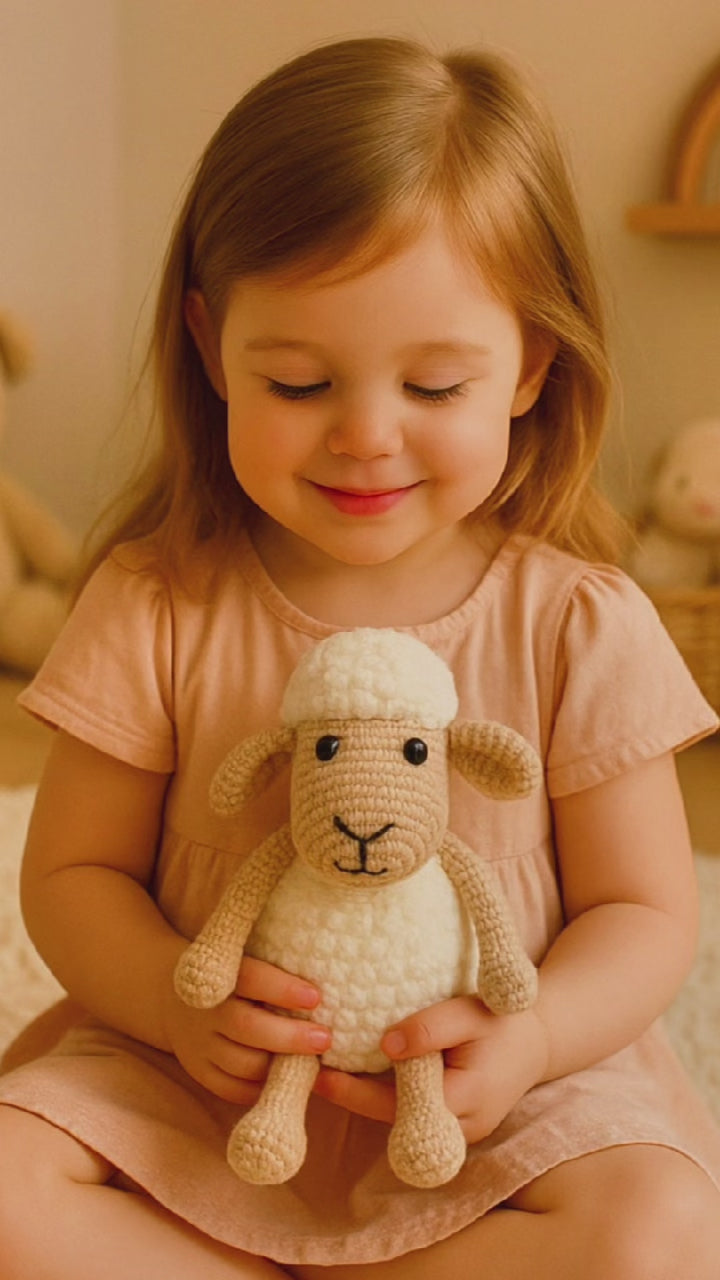 Amigurumi Sheep Pattern PDF, Crochet Plush Lamb Tutorial, Easy Stuffed Animal Pattern