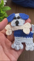 Crochet Dog Keychain Pattern PDF, DIY Puppy Applique Tutorial, Cute Dog Lover Gift