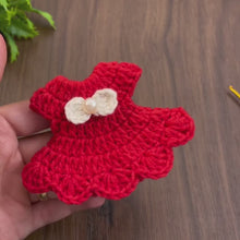 Mini Crochet Dress Keychain Pattern PDF – Cute Amigurumi Bag Charm