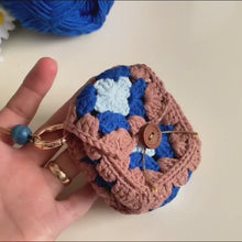 Granny Square Style Crochet Keychain Pouch – Beginner Friendly Small Crochet Bag PDF Gift
