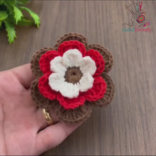3D Layered Crochet Flower Pattern, Multicolor Floral Applique PDF, Crochet Brooch Tutorial, DIY Handmade Flower Motif, Instant Download