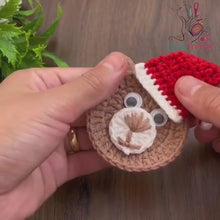 Crochet Santa Hat Pattern, Adorable Christmas Ornament Design for Beginners, Instant Download for  Christmas Crochet PDF pattern
