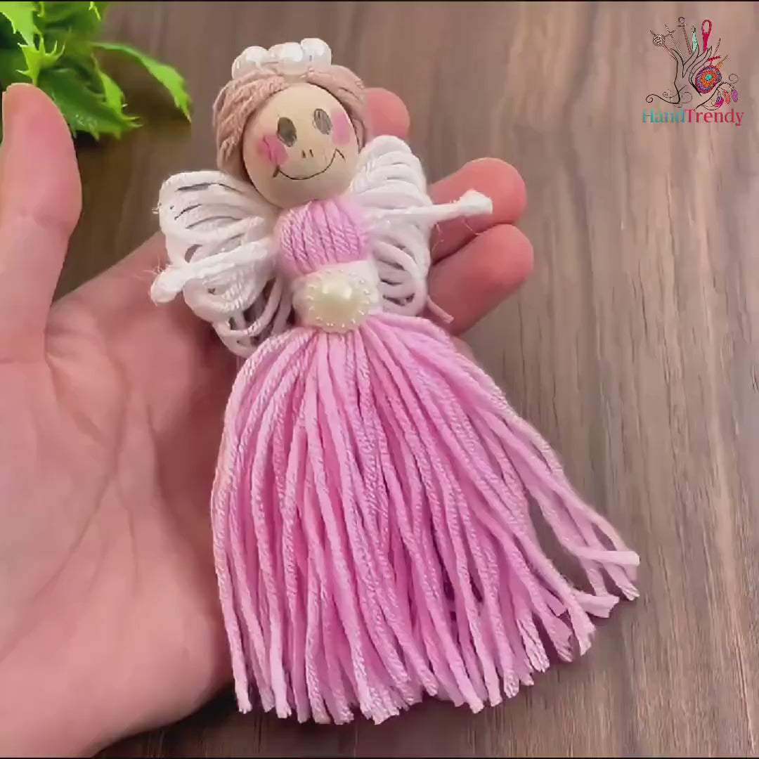 DIY Yarn Angel Craft Pattern Tutorial, Beginner-Friendly Easy Yarn Angel Pattern for Beautiful Handmade Holiday Decorations & Gifts
