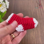 Crochet Mini Christmas Stockings PDF Pattern, DIY Holiday Ornaments, Handmade Festive Stocking Decorations, Cute Crochet Gift Bag Design