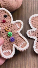 Crochet Gingerbread Man Pattern PDF, DIY Christmas Ornament Tutorial
