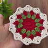 Xmas Crochet Coasters Pattern, Easy Christmas Doily Coasters for Beginners, Crochet Cup Coasters Perfect for Holiday Decor and Gift Giving