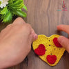 Crochet Heart Pattern, Cute Emoji Design for Heart-Shaped Motifs, Perfect DIY Gift Idea for Crocheting Enthusiasts