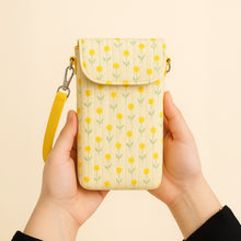 Cute Crossbody Phone Bag Sewing Pattern PDF – Easy Beginner DIY Purse with Floral Fabric
