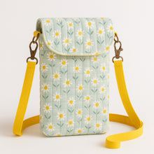 Cute Crossbody Phone Bag Sewing Pattern PDF – Easy Beginner DIY Purse with Floral Fabric