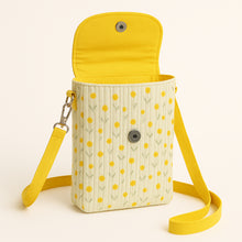 Cute Crossbody Phone Bag Sewing Pattern PDF – Easy Beginner DIY Purse with Floral Fabric