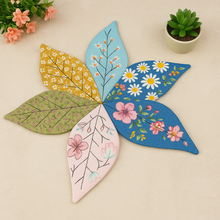 Leaf Coaster Sewing Pattern PDF, DIY Floral Mug Rug Pattern, Handmade Fabric Leaf Placemat