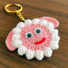 Sheep Face Crochet Keychain Pattern PDF Fluffy Round Smiley Applique Bag Charm Tutorial, English & German