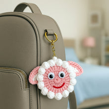 Sheep Face Crochet Keychain Pattern PDF Fluffy Round Smiley Applique Bag Charm Tutorial, English & German