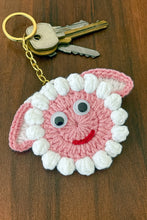 Sheep Face Crochet Keychain Pattern PDF Fluffy Round Smiley Applique Bag Charm Tutorial, English & German